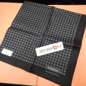 Khăn mùi xoa Nhật BURBERRY 3 viền xám ko hộp