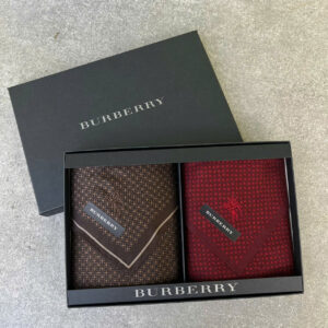 Hộp quà tặng cao cấp Khăn mùi xoa BURBERRY auth 48x48 cm - 100% cotton