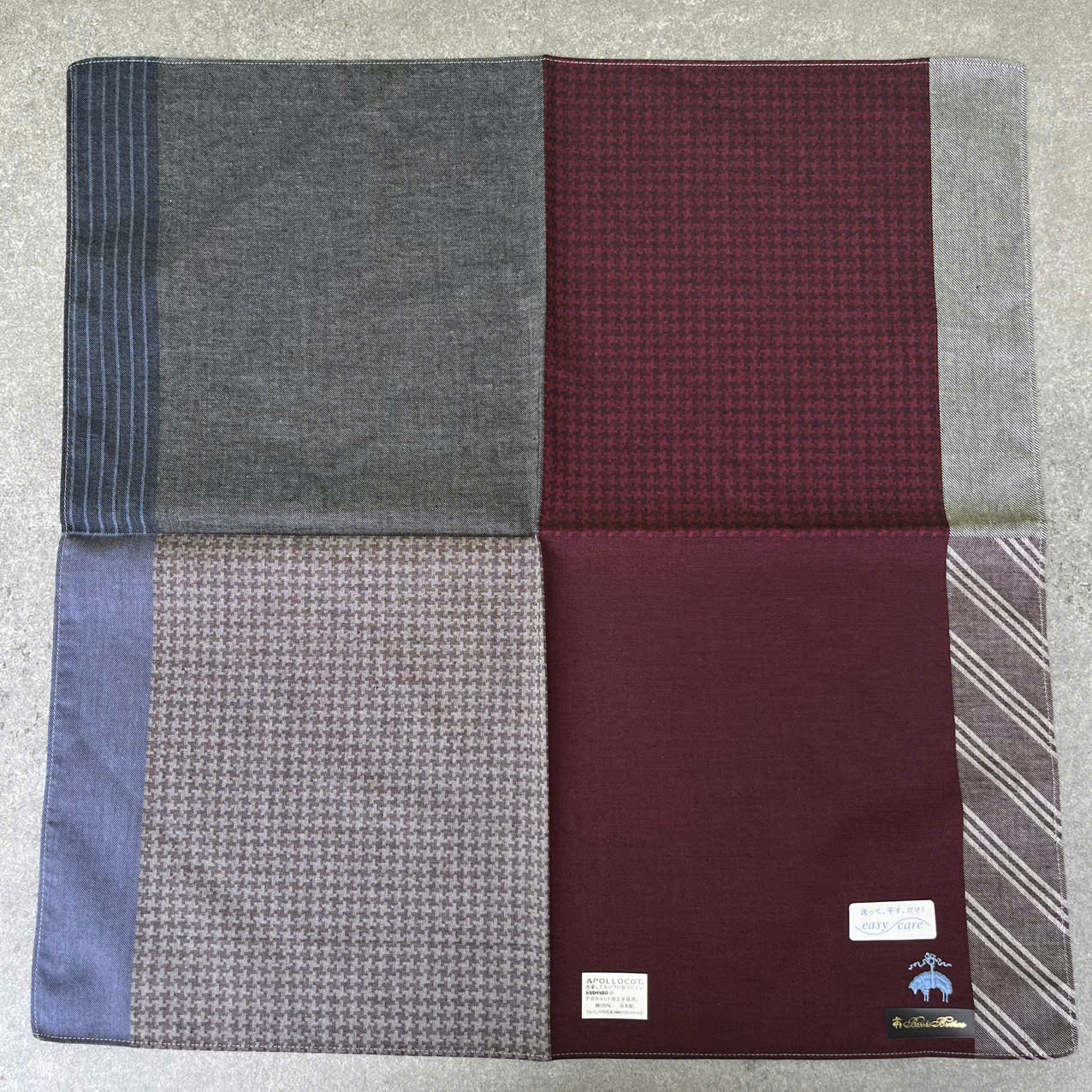 Khăn mùi xoa Brooks Brothers 50x50 cm.100% cotton. made in japan - Ảnh 4