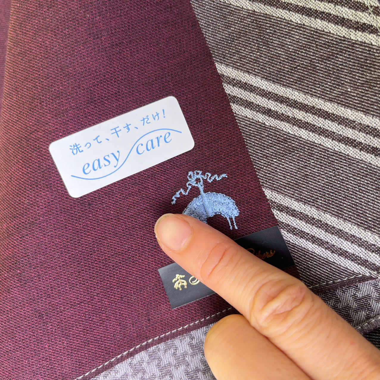 Khăn mùi xoa Brooks Brothers 50x50 cm.100% cotton. made in japan - Ảnh 6