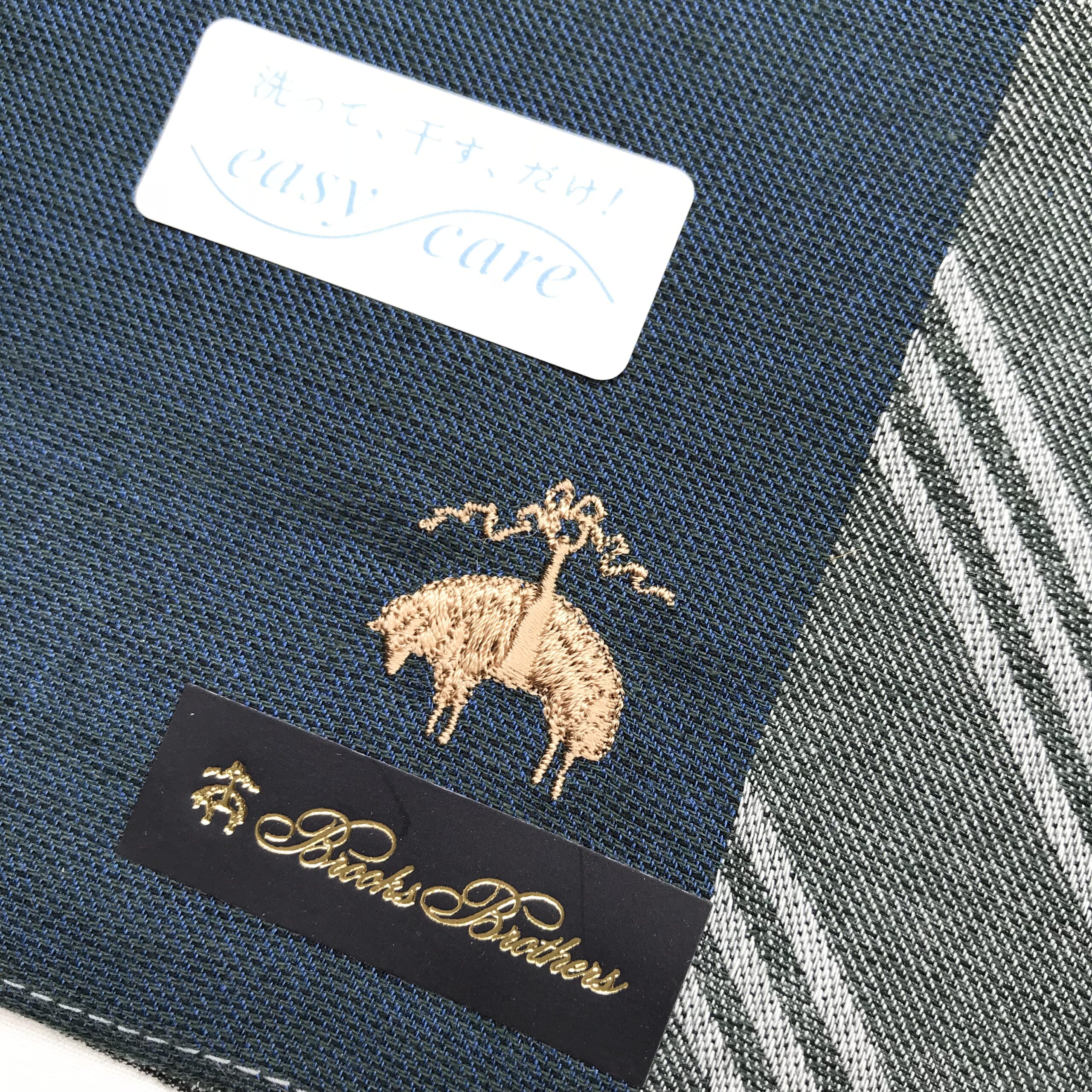 Khăn mùi xoa Brooks Brothers 50x50 cm.100% cotton. made in japan - Ảnh 3