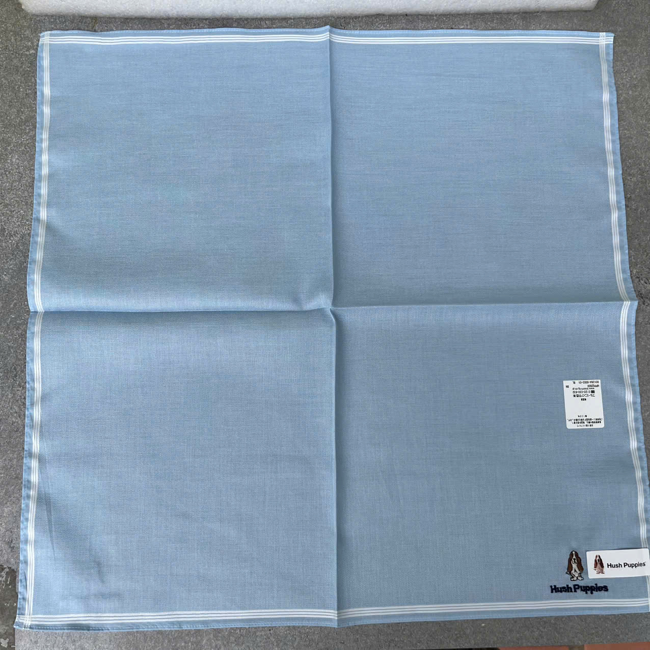 Khăn mùi xoa Nhật tối giản hush puppies 48X48 cm Made in Korean - Ảnh 4