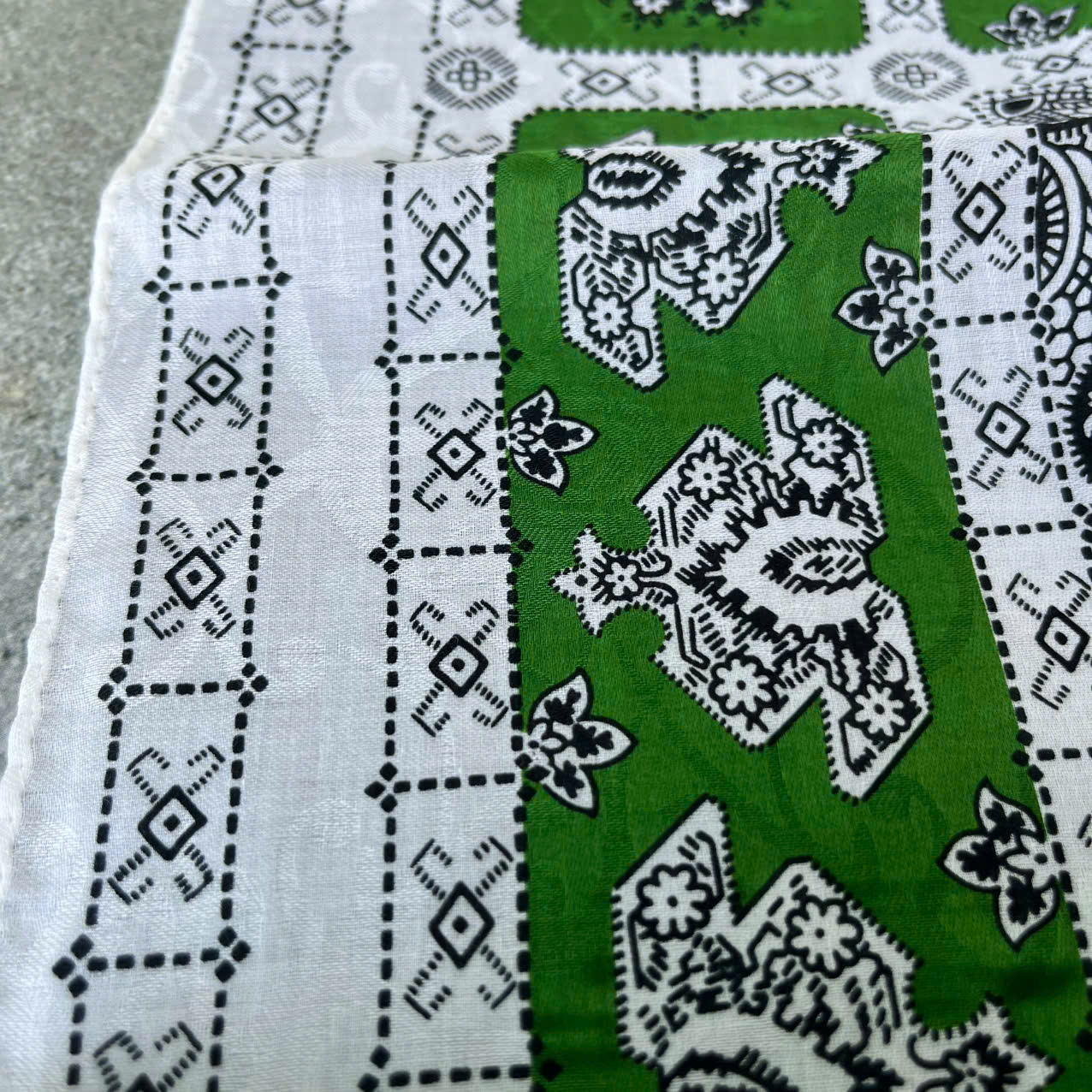 Khăn mùi soa kết hợp quàng cổ NINA RICCI nữ Nhật Bản. 100% cotton. 58x58 cm - Ảnh 5