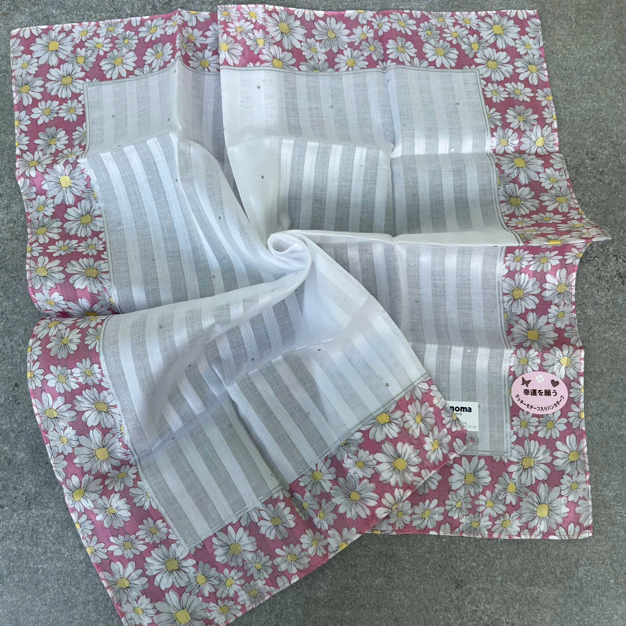 Khăn mùi soa nữ Nhật Bản. 100% cotton. 48x48 cm - Ảnh 3